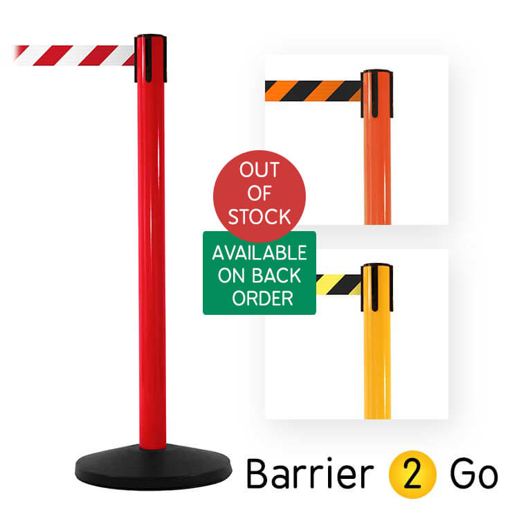 Budget Safety Belt Barrier Stand 3.4m & 3.9m